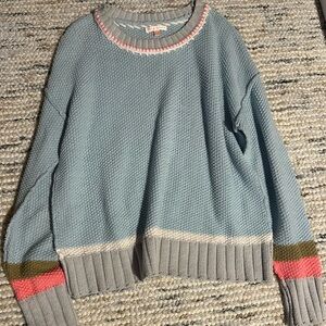 Lisa Todd Blue and Pink Knit Sweater